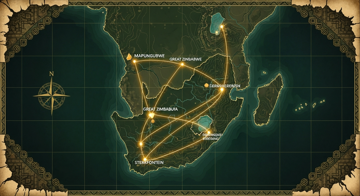 Ancient map of Southern Africa